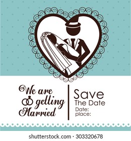 Married digital design, vector illustration eps 10