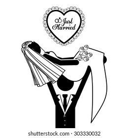 Married digital design, vector illustration eps 10