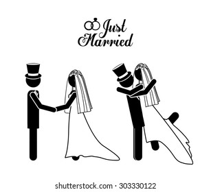 Married digital design, vector illustration eps 10