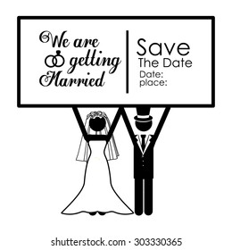 Married digital design, vector illustration eps 10