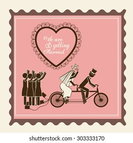 Married digital design, vector illustration eps 10