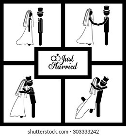 Married digital design, vector illustration eps 10