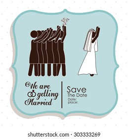 Married digital design, vector illustration eps 10