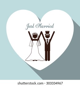 Married digital design, vector illustration eps 10