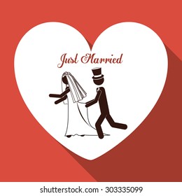 Married digital design, vector illustration eps 10