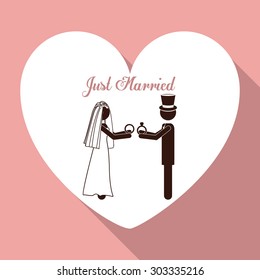 Married digital design, vector illustration eps 10