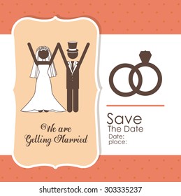 Married digital design, vector illustration eps 10