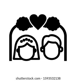 married icon isolated sign symbol vector illustration - high quality black style vector icons
