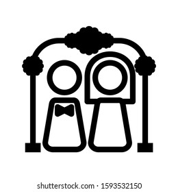 married icon isolated sign symbol vector illustration - high quality black style vector icons
