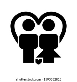 married icon isolated sign symbol vector illustration - high quality black style vector icons
