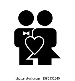 married icon isolated sign symbol vector illustration - high quality black style vector icons
