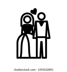 married icon isolated sign symbol vector illustration - high quality black style vector icons
