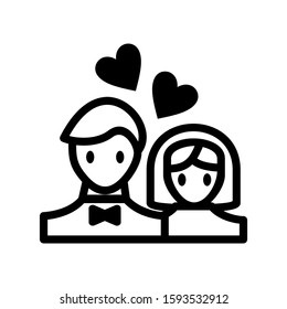 married icon isolated sign symbol vector illustration - high quality black style vector icons
