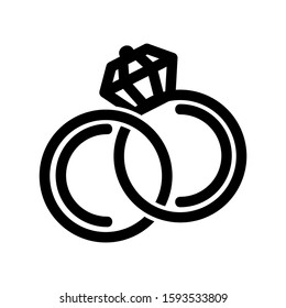 married icon isolated sign symbol vector illustration - high quality black style vector icons
