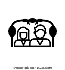 married icon isolated sign symbol vector illustration - high quality black style vector icons

