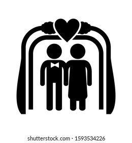 married icon isolated sign symbol vector illustration - high quality black style vector icons
