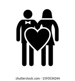 married icon isolated sign symbol vector illustration - high quality black style vector icons
