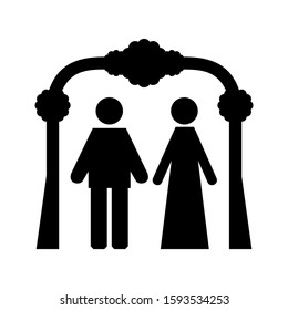 married icon isolated sign symbol vector illustration - high quality black style vector icons
