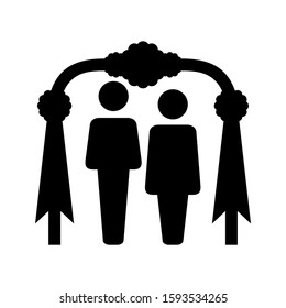 married icon isolated sign symbol vector illustration - high quality black style vector icons
