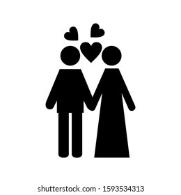 married icon isolated sign symbol vector illustration - high quality black style vector icons
