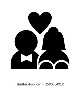 married icon isolated sign symbol vector illustration - high quality black style vector icons
