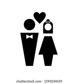 married icon isolated sign symbol vector illustration - high quality black style vector icons
