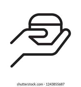 Married icon, ring box. Simple flat design. Isolate on white background.
