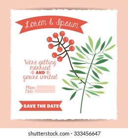 Married invitation concept with decoration background design, vector illustration eps 10