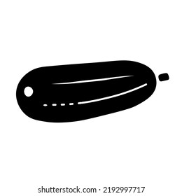 Marrow squash vector symbol. Doodle sign for mobile concept and web design. Vegetable marrow icon, cooking ingredient, harvest pictogram, farming emblem, label, logo