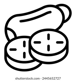 Marrow vegetable icon outline vector. Zucchini veggie. Cucurbit summer squashes