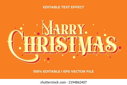 casar el efecto de texto 3d de navidad con un tema brillante. plantilla de tipografía para título de navidad