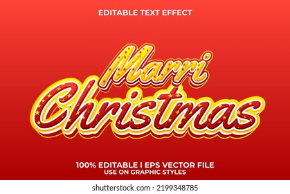 marry christmas 3d text effect with stylish theme, for new year and christmas