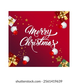 marry christmas background vector simple color design
