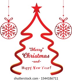marry christmas design and christmas ball design vector illustration