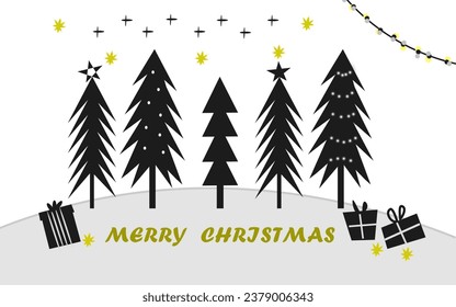 Marry Christmas element design, calligraphy, Vector, illustration for invitation, decoration and Card.