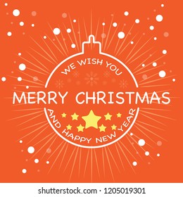 marry christmas and happy new year design with realistic concept