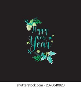 Marry Christmas and Happy New Year vector design