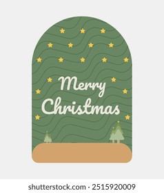 Marry Christmas and Happy New Year Vector illustration with beautiful Christmas tree decoration