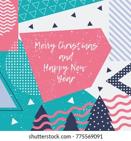  Marry Christmas and Happy New Year abstract background