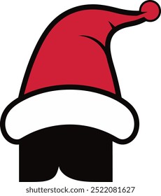 Marry Christmas Santa Claus cartoon hat vector design