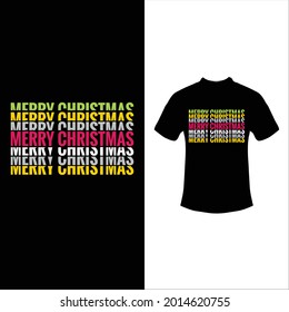 Marry Christmas t shirt design, typography design template