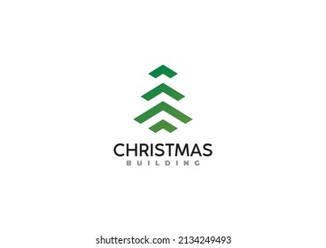 MARRY CHRISTMAS, This is For you, the  Christmas Building logo