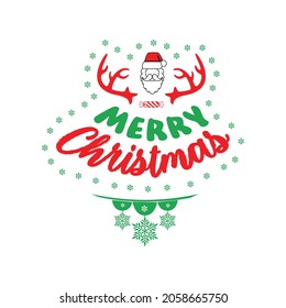 Marry Christmas t-shirt design template