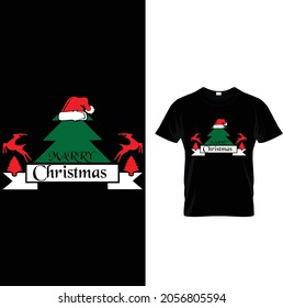 Marry Christmas Typography and Vector T-Shirt Design