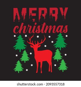 Marry Christmas typography , vector t-shirt design
