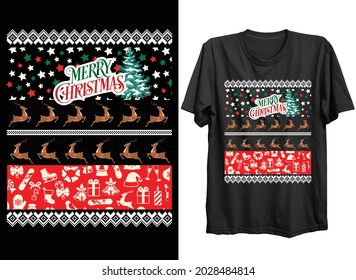 marry Christmas ugly t-shirt design 