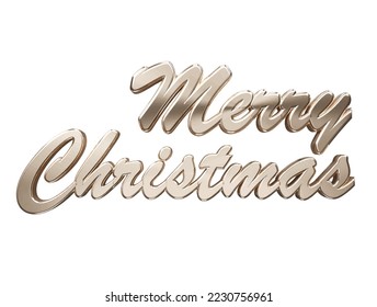Marry christmas vector 3d render text effect