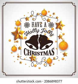 Marry Christmas in vector illustration