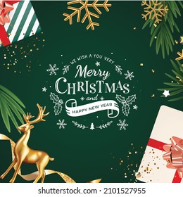 marry Christmas in vector illustration