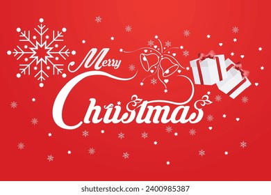 Marry Christmas Vector Text Lettering Design. Card Template. Creative Typography for x-mas Greeting, Gift Poster. Calligraphy Font Style Banner.  EPS Vector Template.